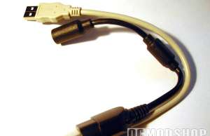 Xbox USB dongle with USB cord attached