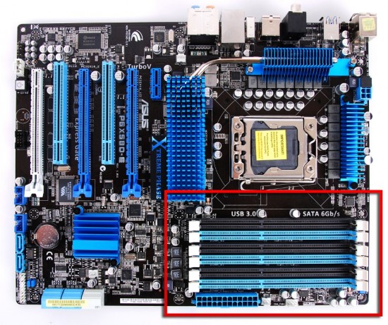 Where are my memory slots? Triple-channel DDR3 slots on Asus P6X58D-E motherboard