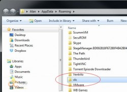 Delete VLC Folder