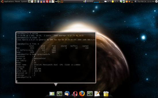 Ubuntu desktop