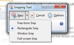 Windows 7 Snipping Tool