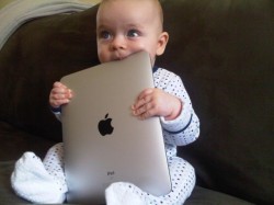 Baby with iPad