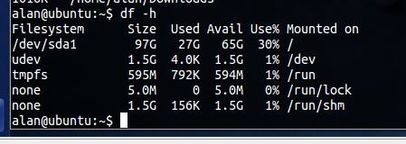 df - Disk Free output on Ubuntu