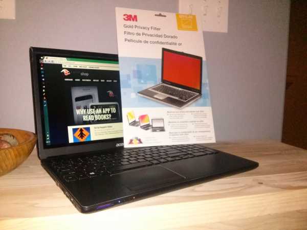 3m filter with laptop